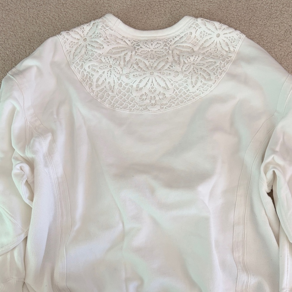 Aerie White Oversized Sweatshirt - Picture 8 of 8
